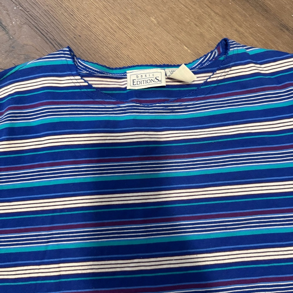 Basic Editions Multicolor Striped Top - Picture 3 of 3